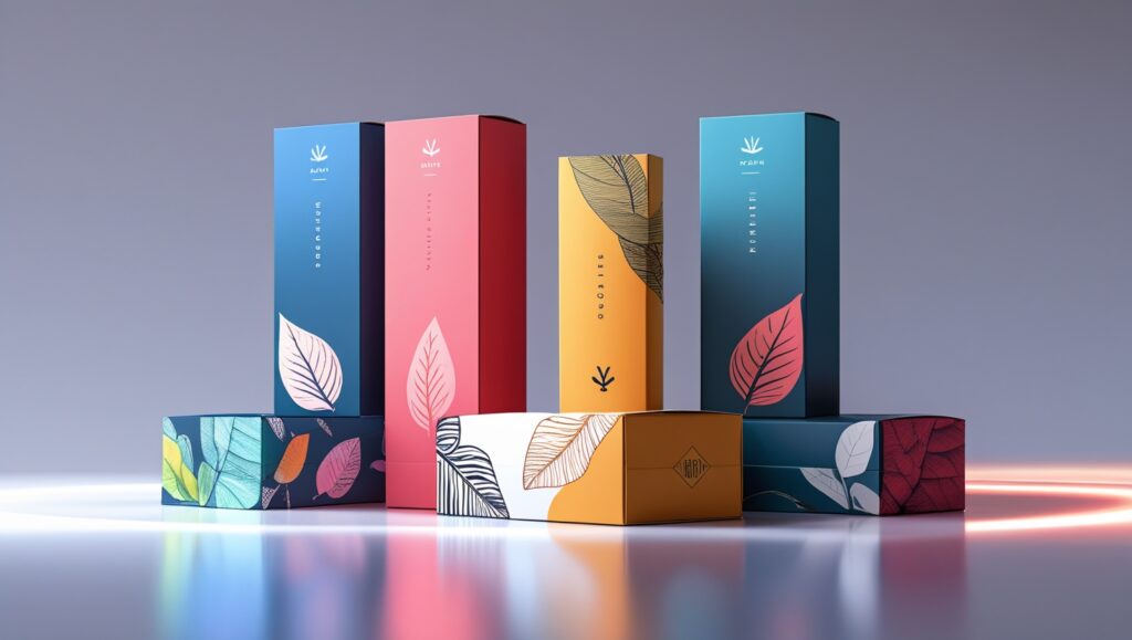 Modern website banner featuring Reverse Tuck End Boxes